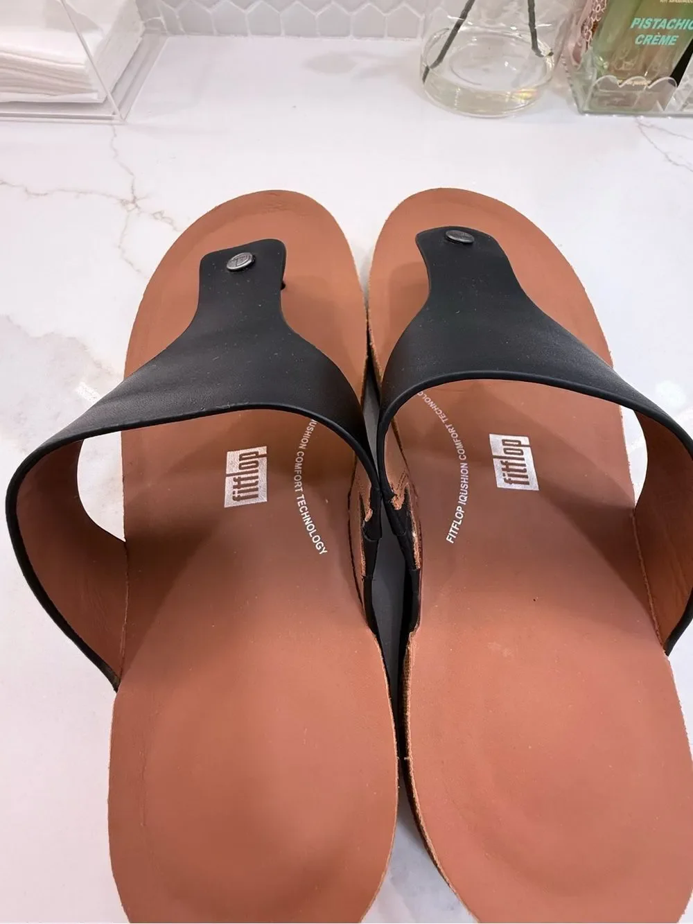 Fitflop iQushion Mens Leather Toe-Post Sandals